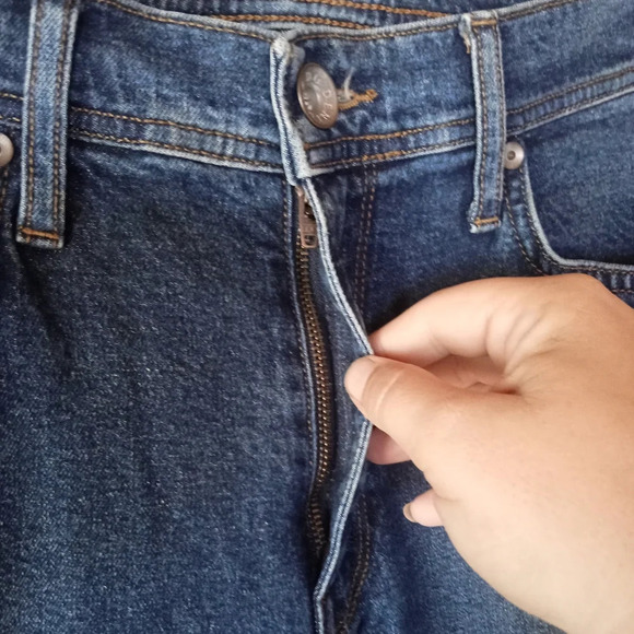 BDG Urban Outfitters Skinny Cutoff Stretch Denim Jeans Dark Wash Size 34 x 32 - Picture 3 of 6